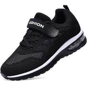 🆕Kids 3208-black White Running Breathable Lightweight NonSlip Sneaker